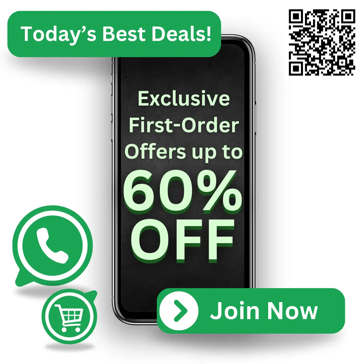 First Order Discount - 60% Off for First-time Buyers
