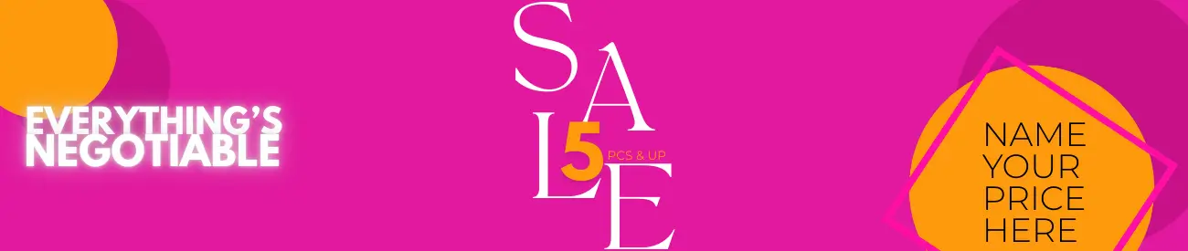 Everything Is Negotiable - End-of-January SALE - 5 pcs & up. Name Your Price at already Best Wholesale Prices.