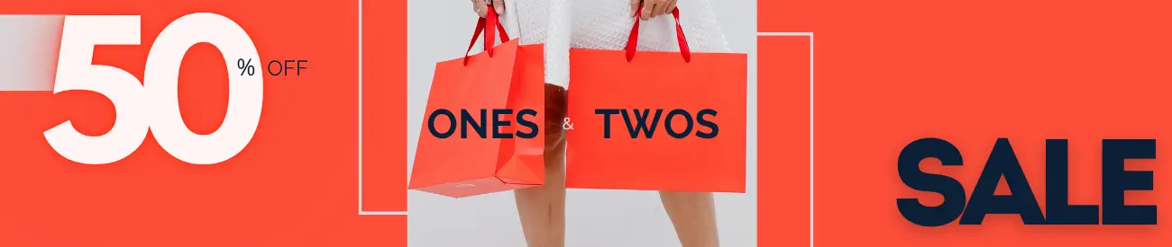 50% OFF ONES & TWOS SALE. TOP High Quality Brands - at already Best Wholesale Prices.