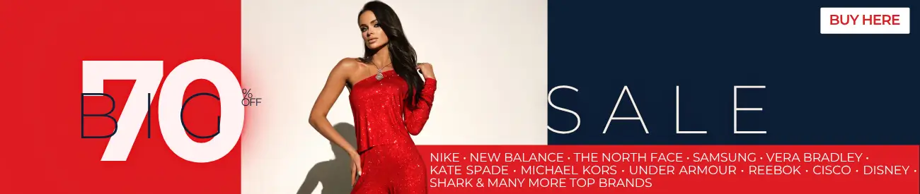 BIG SALE: 70% OFF - Fashion, Shoes, Accessories, Computers & Laptops, Beauty, Sports & Outdoors, Kitchen & Dining and more.